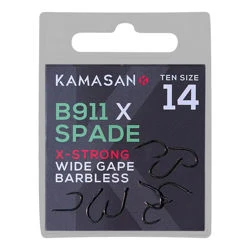 Kamasan B911X X-Strong Barbless Spade Hooks